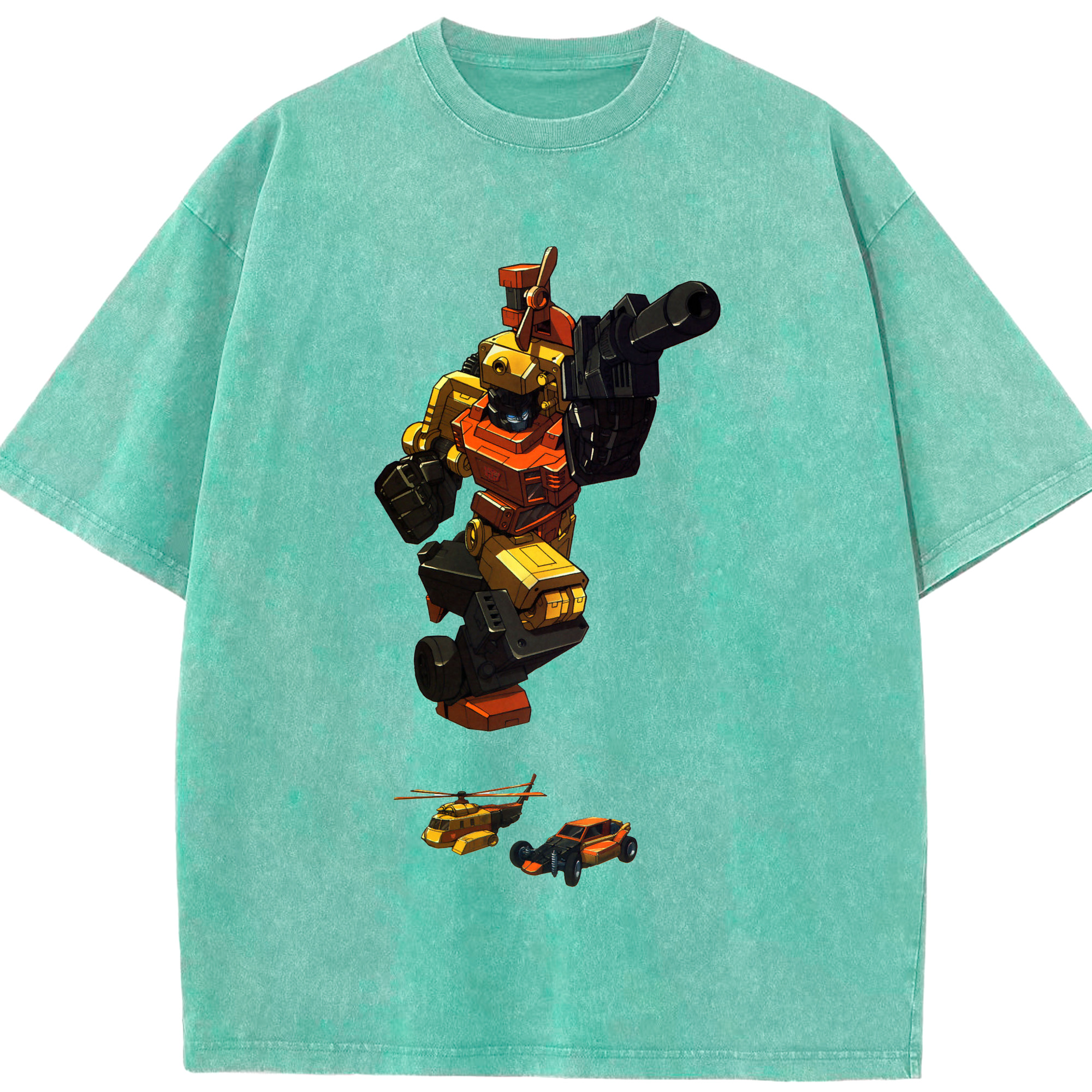 （画像用）  綿100% ヴィンテージ風 半袖Tシャツ（フロントプリント）